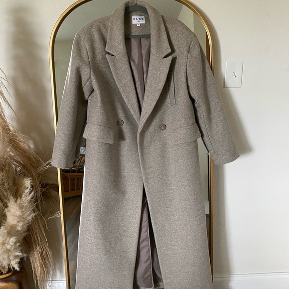 NA-KD Oversized Wool Blend Coat - Picture 2 of 7